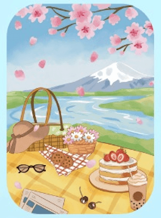 Cherry Blossom Escape — Digital Art (iPad) artwork by an Artsy Bugsy student