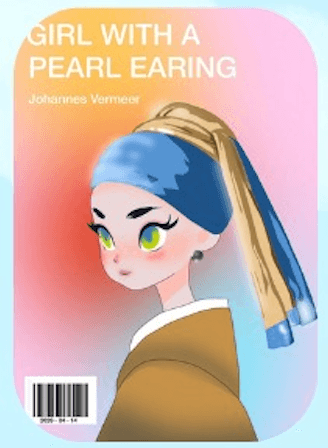 Girl with a Pearl Earring — Digital Art (iPad) artwork by an Artsy Bugsy student