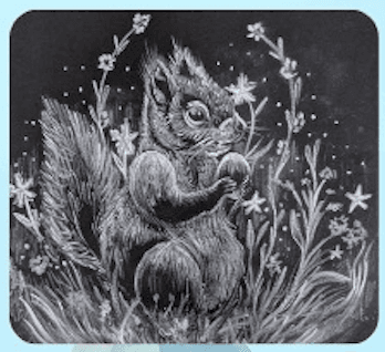 White Charcoal — Dry Mediums artwork by an Artsy Bugsy student