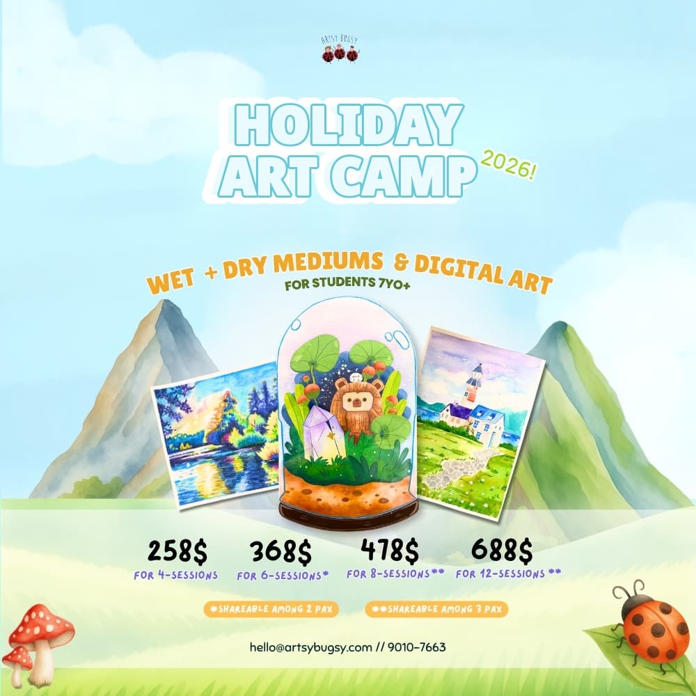 Wet, dry and digital art camp for kids age 7+, bundles from S$258
